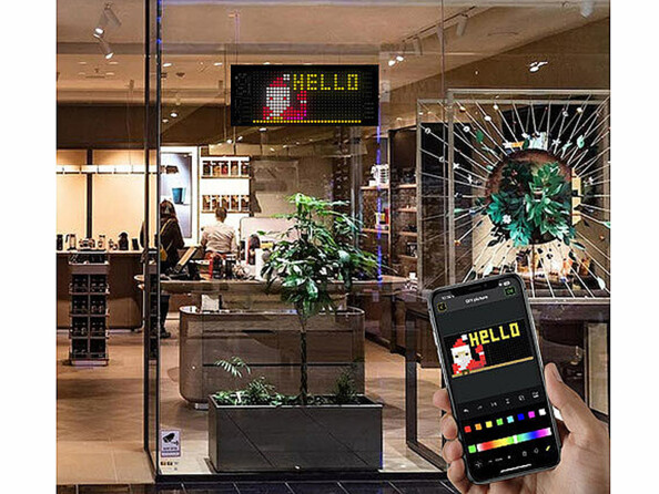 Panneau d'affichage LED programmable 17 x 7 cm