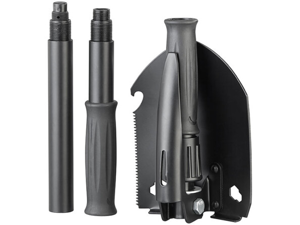 Pelle multifonction 12 en 1 en acier carbone