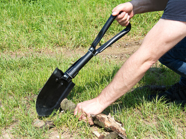 Pelle pliable 3 en 1 en acier carbone