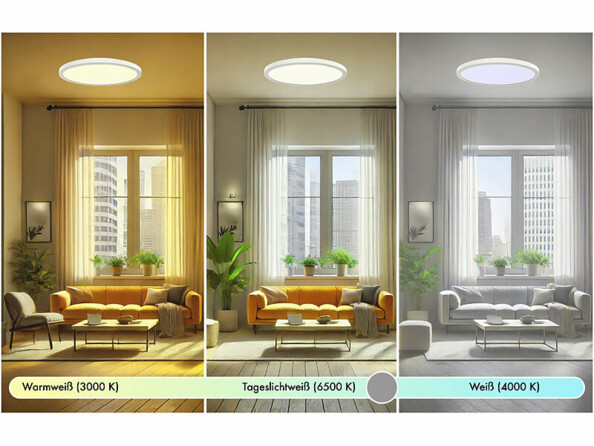 lampe de plafond LED RVB CCT télécommandé 2565 lumens avec intensité variable