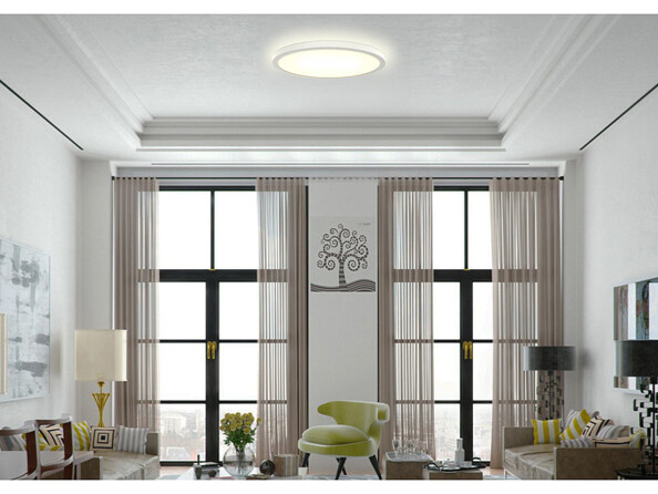 Plafonnier plat SPL-240.app LED RVB CCT connecté 2565 lumens avec intensité variable