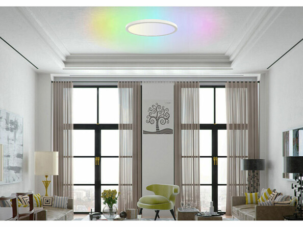 lampe de plafond LED RVB CCT télécommandé 2565 lumens avec intensité variable