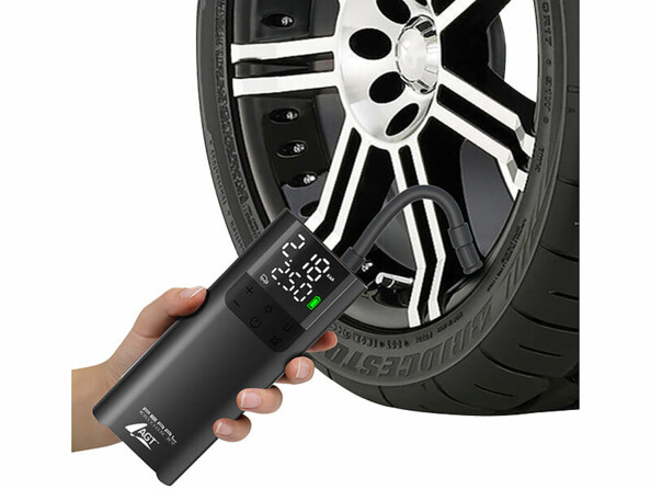 Gonflage automatique d'un pneu de voiture avec la petite pompe à air comprimé à écran LCD AGT