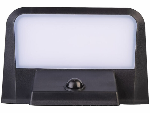 Vue du dessous du panneau LED blanc lumière du jour avec détecteur de mouvement infrarouge