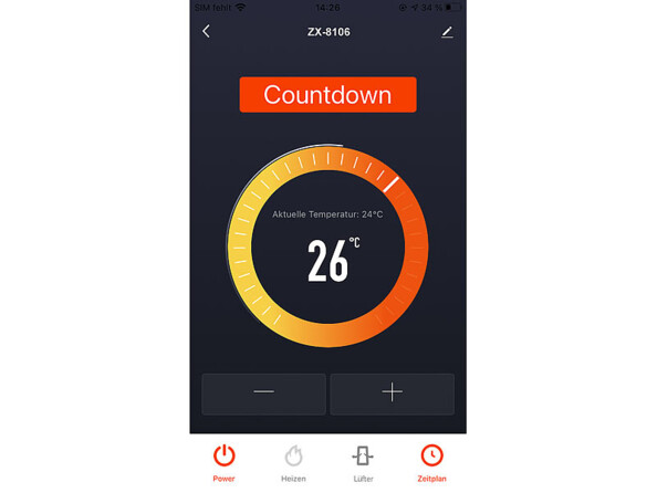 Radiateur convecteur connecté EHZ-1600. commandes vi application "Elesion"