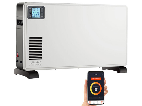 Radiateur convecteur connecté EHZ-1600. Contrôle facile par application et commande vocale