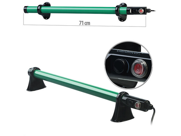 Radiateur électrique tubulaire de 90 watts pour serre de jardin.