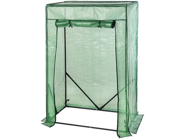 Serre pour tomates - coloris vert vue de coté