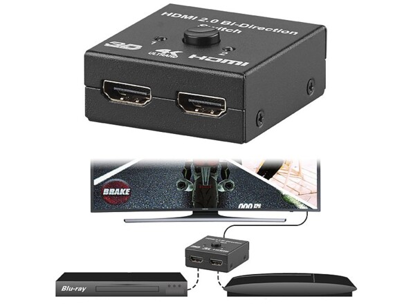 Répartiteur et commutateur HDMI pour brancher deux appareils sur une TV ou diffuser la même image sur deux téléviseurs