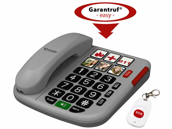 Téléphone fixe senior avec télécommande SOS sans fil SNT-60