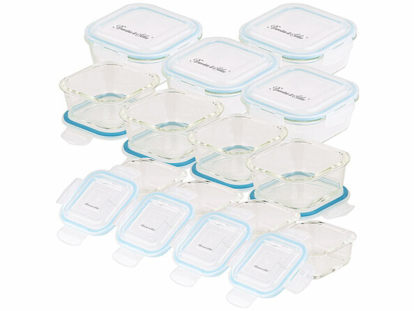 Pack de 12 boîtes de conservation en verre avec couvercle à clipser de la marque Rosenstein & Söhne