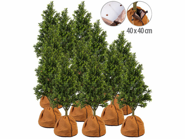 Pack de 12 housses d'hivernage avec socle 40 x 40 cm