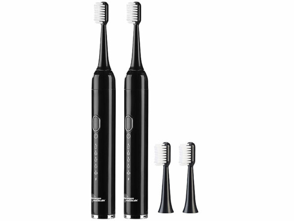 Pack de 2 brosses à dents soniques USB SZB-300 avec 5 modes et étui de transport de la marque Newgen Medicals