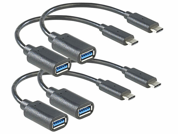 Pack de 4 adaptateurs USB type C vers USB type A 3.0 femelle de la marque Auvisio