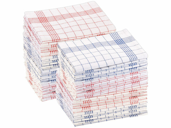 Pack de 48 torchons à verres et vaisselle de qualité professionnelle de la marque Rosenstein & Söhne