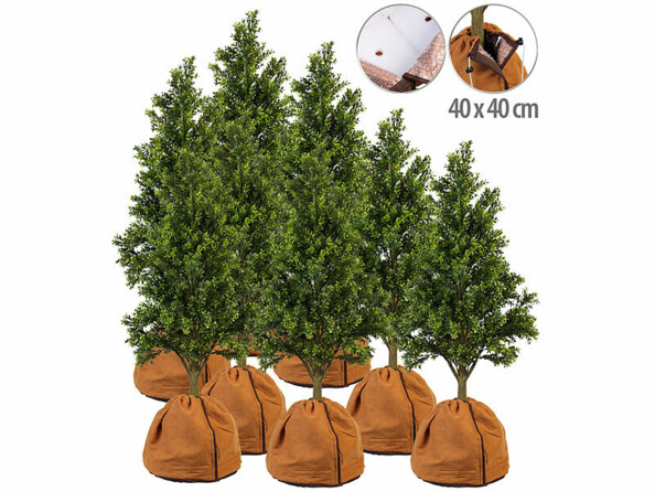 Pack de 8 housses d'hivernage avec socle 40 x 40 cm