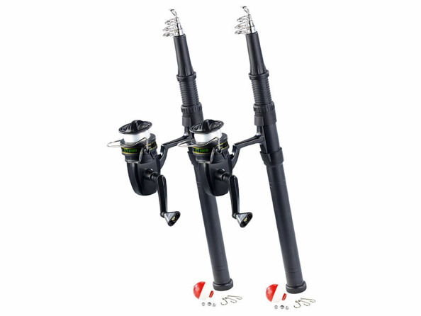 Pack de 2 cannes à pêche télescopiques pour débutants de la marque Speeron
