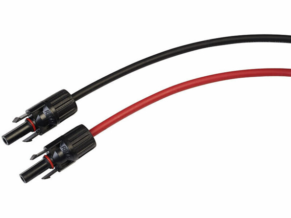 Câbles prolongateurs rouge et noir avec fiches MC4 mâles