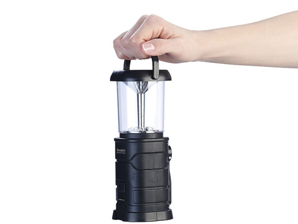 Lanterne de camping solaire à LED avec dynamo