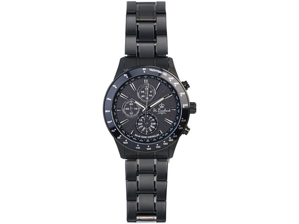 Montre radio-pilotée solaire pour homme coloris noir