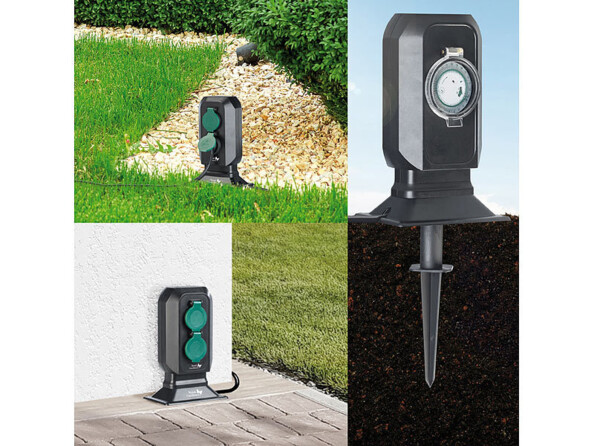 Multiprise d'extérieur 2 prises avec programmateur