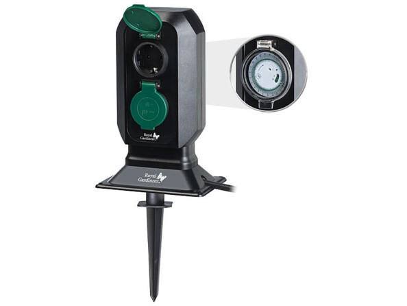 Multiprise d'extérieur 2 prises avec minuteur