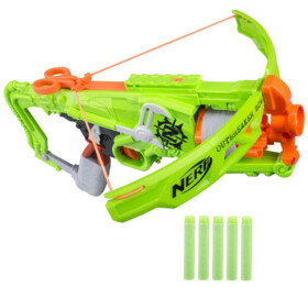 jouet arbalete flechettes mousses nerf zombie strike outbreaker longue portée