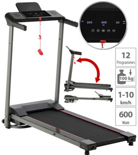 Tapis de course pliable 600 W à 12 programmes