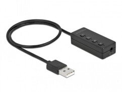 Adaptateur USB d’écouteurs et microphone avec 2 jacks stéréo pour Windows et Mac