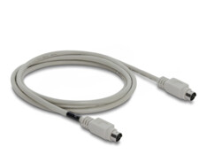 Cable PS/2 mini-DIN 6 broches male/male 1,8 m gris beige avec ferrite noire