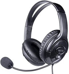 Casque à micro filaire WE Jack 3,5 mm et USB pour visioconférence et gaming