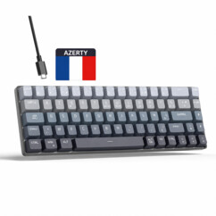 Clavier gamer mécanique 60% gris / noir