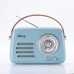 Enceinte/radio Rétro 3 bleue bluetooth FM USB