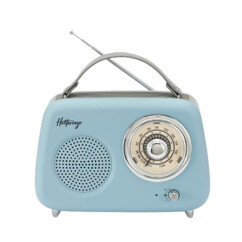 Enceinte/radio rétro bleue bluetooth FM USB