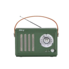 Enceinte/radio rétro verte bluetooth FM USB