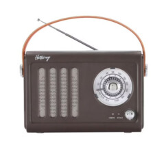 Enceinte/radio rétro marron bluetooth FM USB
