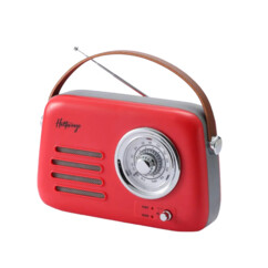 Enceinte/radio rétro rouge bluetooth FM USB