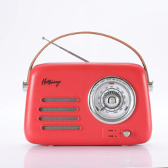 Enceinte/radio rétro rouge bluetooth FM USB
