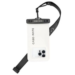 Étui waterproof flottant pour smartphone jusqu'à 6,7" - Blanc/Noir