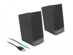Haut-parleurs PC USB stéréo 2.0 avec jack mâle 3,5 mm