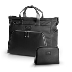 Sac à main pour PC portable 16" MUSE SIGNATURE ECO avec pochette - Noir/Brun