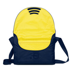 Sac bandoulière pour PC portable 13,3" LA garde robe - Jaune/Bleu marine