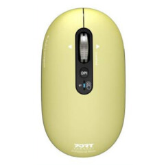 Souris Bluetooth PURE MAC jaune Port Connect, clics silencieux