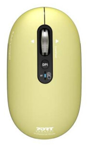 Souris Bluetooth PURE MAC jaune Port Connect, clics silencieux