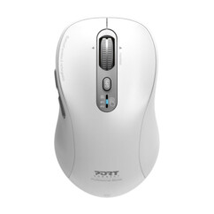 Souris sans fil Bluetooth rechargeable 3200 dpi PORT Connect – blanche