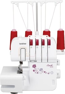 Surjeteuse 3/4 fils avec éclairage LED boutonnière automatique