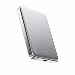 Batterie externe magnétique SolidSafe Air Titanium 10 000 mAh Qi2.2 25 W argent