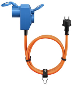 Câble adaptateur CEE 1,5 m avec prise secteur orange