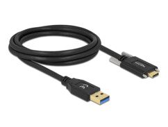 Câble USB-A vers USB-C 10 Gbit/s 2 m avec vis de fixation