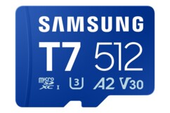 Carte mémoire Samsung T7 microSDXC 512 Go UHS-I U3 V30 A2
